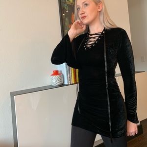 Killstar Isadora Velvet Mini Dress